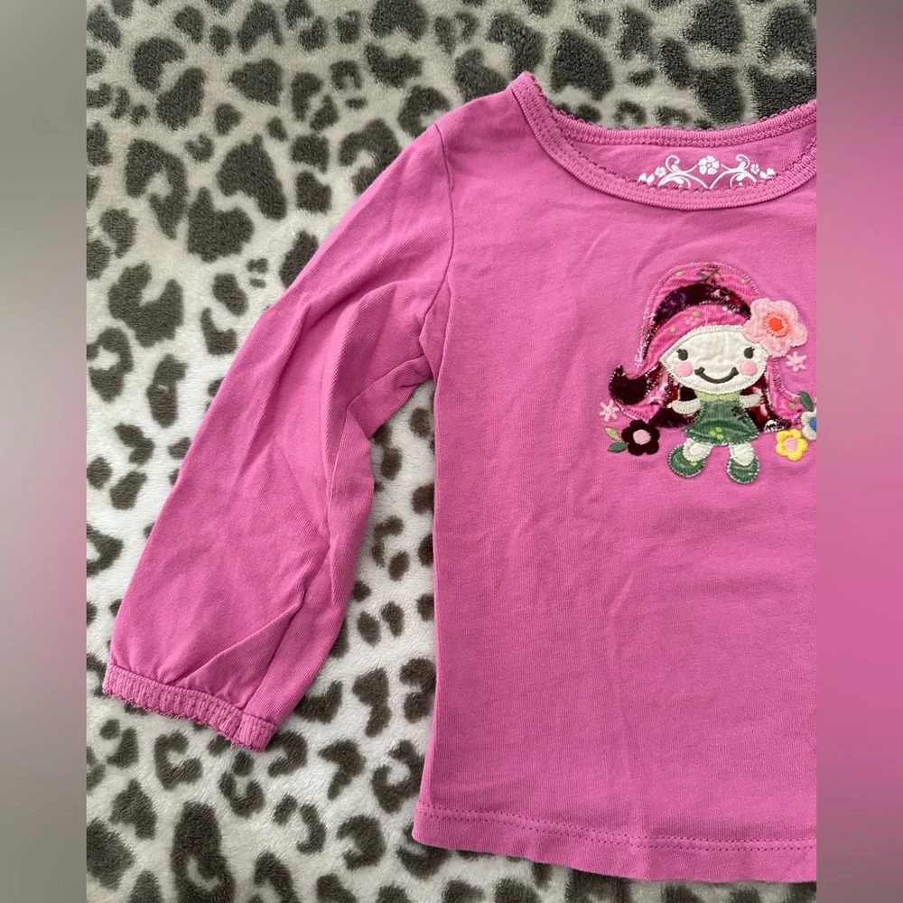 The Children’s Place Embroidered Patch Long Sleeve T-shirt in Pink Size 18 Mos